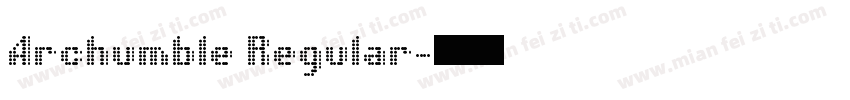 Archumble Regular字体转换
